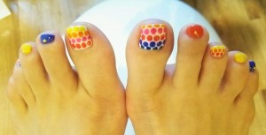 お客様のフットネイル　